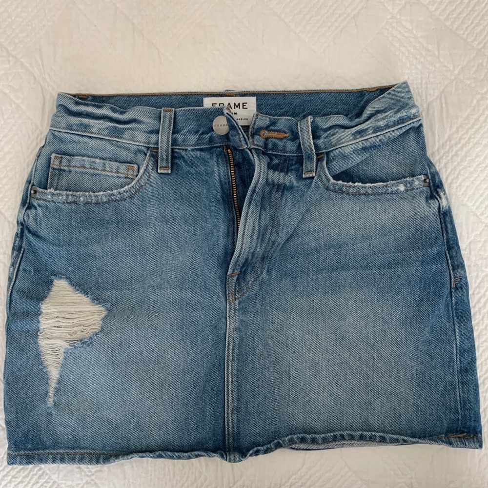 FRAME Le Mini Denim Jean Skirt 25